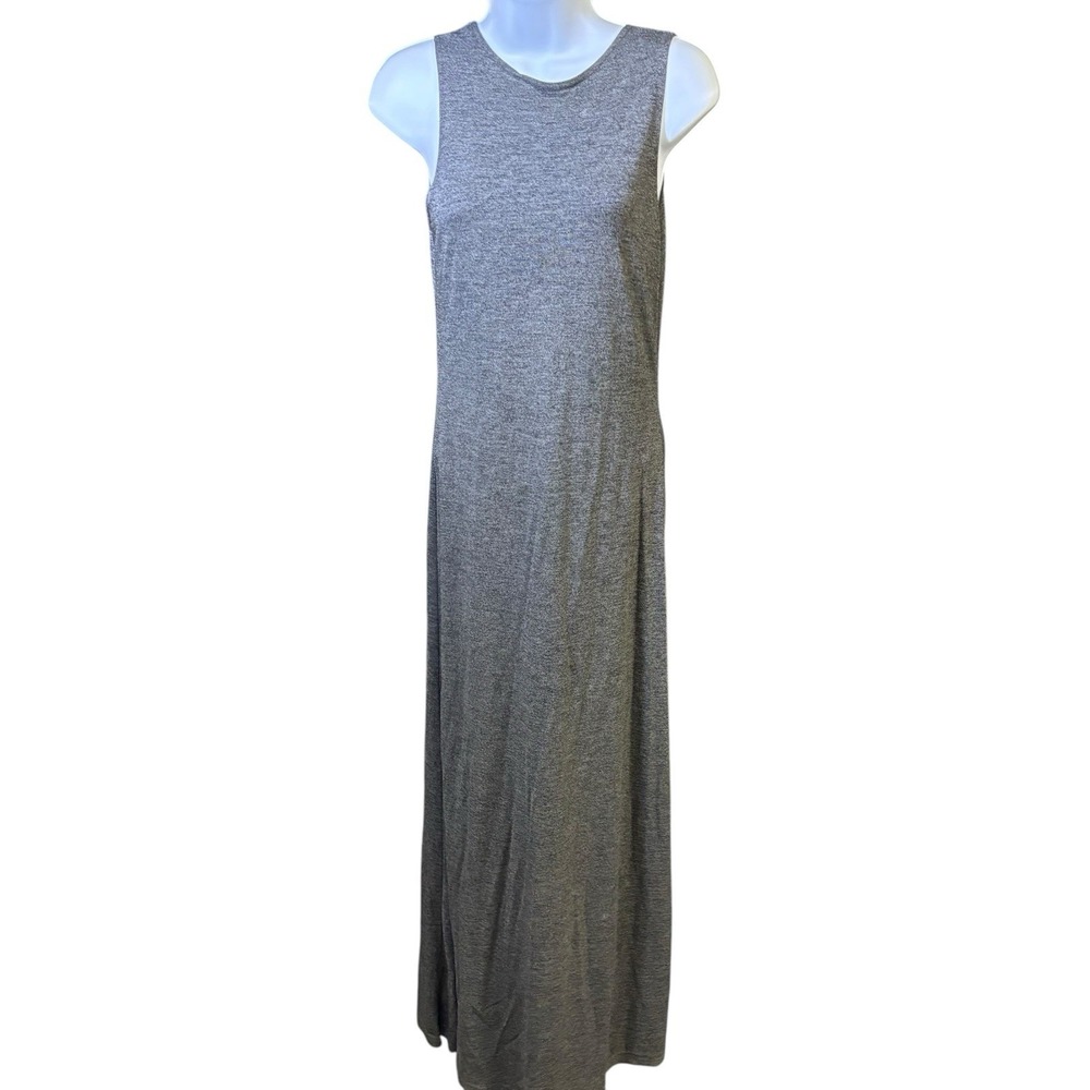 111 State Womens Gray Heathered Sleeveless Maxi Column Dress‎ Size Small